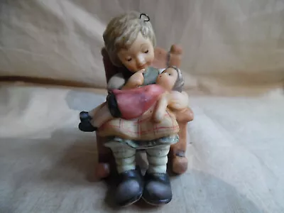 Vintage Hummel Ornament Figurine Girl With Doll In  Rocking Chair 2004 • $6