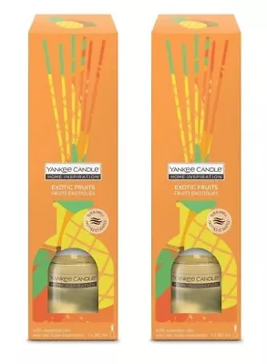 2 X Yankee Candle Home Inspiration Exotic Fruits Reed Diffuser Essential Oils • £19.99