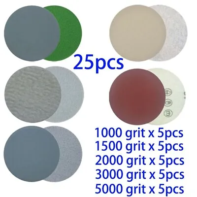 25pcs Assorted Sander Disc Sanding 3inch Combination Paper Abrasive Polish Pad A • £4.78