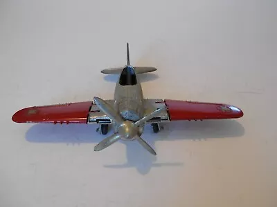 Vintage 1960s Hubley Kiddie Toy 1:12 Navy Fighter Airplane #467 (F2A Buffalo) • $75