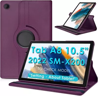 Tablet Case For Samsung Galaxy Tab A8 10.5 2022 Smart Leather Cover 360 Rotating • $14.07