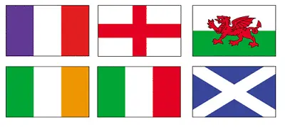 £19.99 • Buy 6 Nations Rugby Flags & Bunting - Wales Scotland England Ireland Italy France