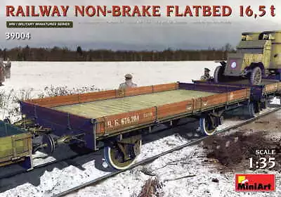 MINIART 39004 1:35 Railway Non-brake Flatbed 165t Plastic Model Kit • $63.27