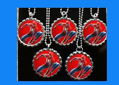 Spiderman Marvel  Lot Of 10 Necklaces Necklace Loot Bag Party Favors Birthday   • $10.55