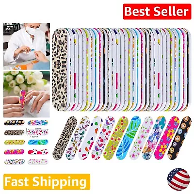 Colorful Nail Files - 150 Pack Disposable Mini Emery Boards - Floral Design • $24.69