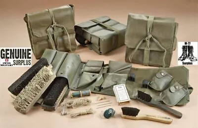 Swiss Army Boot Or Shoe Polishing Kit Military Brushes Field Cleaning Surplus • $18.99