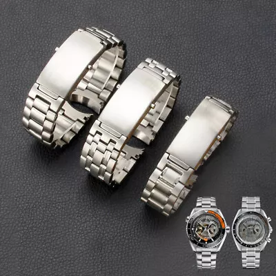 Solid Stainless Steel Watch Strap Band Mens Metal Bracelets Fit OMEGA 18/20/22mm • £42.88