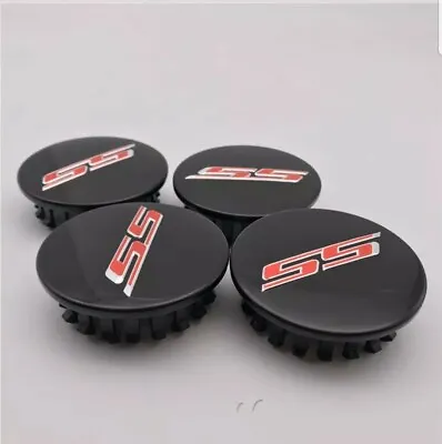 4Pcs  2.5' SS ABS BLACK Red Chevrolet Emblem Wheel Center Hub Cap Badge NEw • $22.90