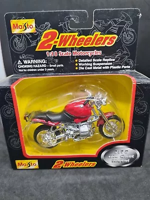 New Vintage Maisto 1:18 Die Cast 2 Wheelers Motorcycle BMW R1100R Red Motorbike  • $31.45