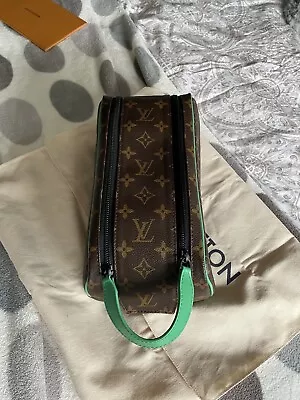 💚Louis Vuitton Monogram & Mint Green Dopp Kit Toiletry Pouch With Receipt. • £690