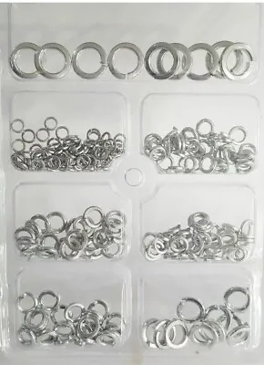 High Quality Assorted Metal Zinc Coated Various Sizes Spring Washer Kit • £3.99