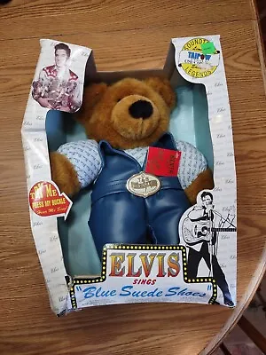 Elvis Presley Teddy Bear “Blue Suede Shoes   Taipow Legends '94 Rare See Desc. • $32.50