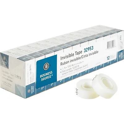 Business Source Invisible Tape Value Pk 1  Core 3/4 X1000  12/PK Clear 32953 • $17.49