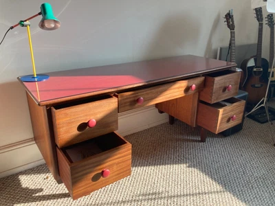 £150 • Buy Mid-century Desk/sideboard In Teak By A Younger. 145x65x49cm
