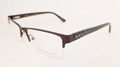 PERRY ELLIS PE 378 Eyeglasses Frame Brown 54mm MEN Half Rimless Designer Optical • $59.90