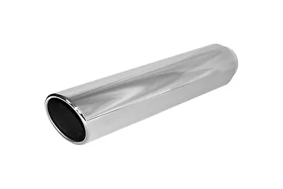 Brand New Polished Stainless Exhaust Tip  Rolled Angle 2 1/4  IN 3  Out 18  L • $28.80