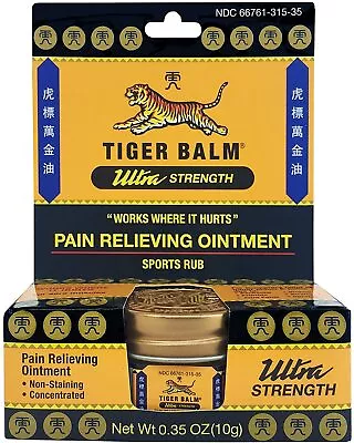 Tiger Balm ULTRA Pain Relieving Ointment 0.63oz / 18gm ( 1 Jar ) ^ • $11.95