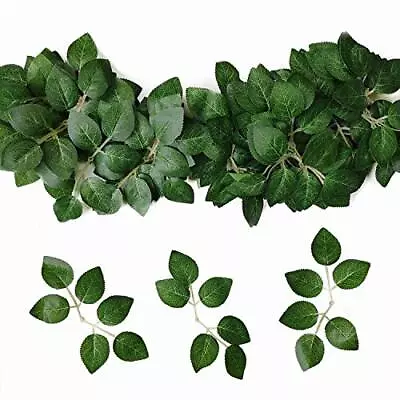 60 Pcs Rose Flower Leaves Artificial Rose Leaves Artificial Greenery Leaves F... • $19.83