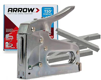 £49.95 • Buy H DUTY ARROW T50 UPHOLSTERY STAPLE GUN TACKER NEW+Arrow 8mm(5/16  5000 Staples
