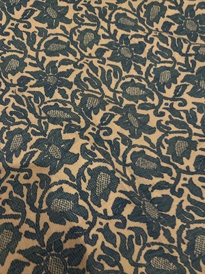 1970s Retro Fabric Blue Floral • £5