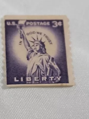 Rare US POSTAGE STAMP 3 Cent Liberty Used Purple Lady Statue Of Liberty • $3.99