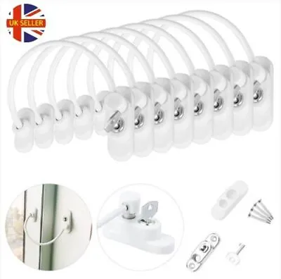 4x/8x Window Door Restrictor Child Baby Safety Security Lock Cable Catch Wire • £18.99