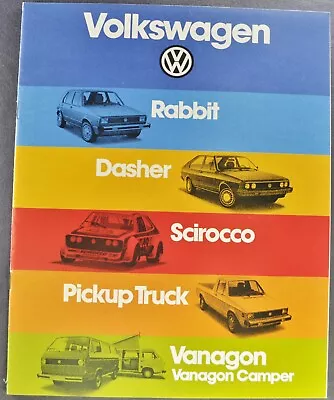 1980 Volkswagen Brochure Rabbit Scirocco Dasher Pickup Truck Vanagon Camper VW • $5.95