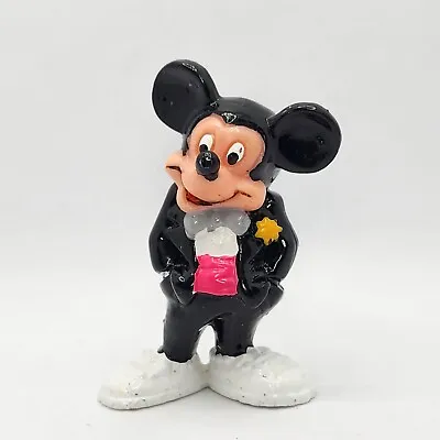 Vtg Mickey Mouse Tux Tuxedo PVC Figure Disney Applause Cake Topper Groom Wedding • $9.99