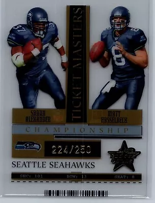 /250 2005 Leaf Rookies & Stars Ticket Masters #TM4 Alexander. Hasselbeck • $2.99