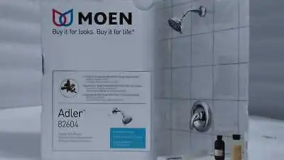 MOEN Adler 1-Handle 1-Spray Shower Faucet With Valve In Chrome (Valve Included) • $63.99