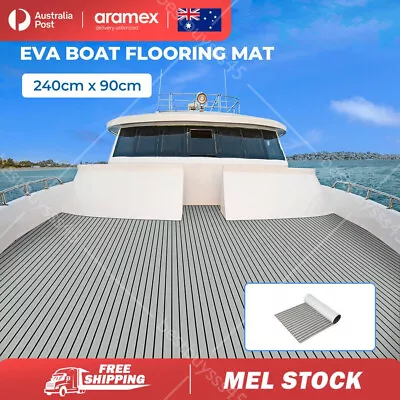 240×90cm Adhesive Marine Flooring Faux Teak EVA Foam Boat Yacht Decking Sheet • $46.95
