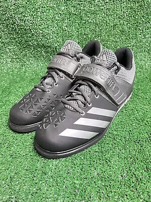 Adidas Powerlift 3 Men's Size 8 US Black Iron Grey Lift AQ3330 Athletic Shoes • $55.79