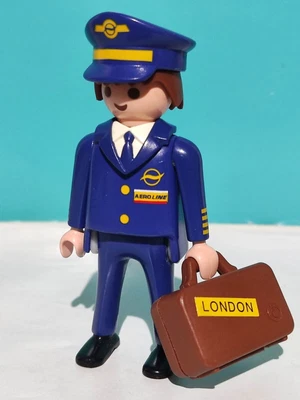 Playmobil Figure Pilot Flight Commander Airplane Airport 3185 3352 5007 5338 • £5.58