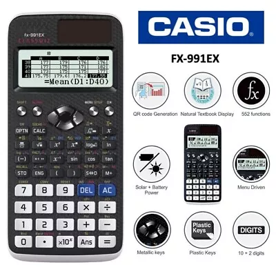 CASIO FX-991EX Classwiz Advanced Engineering Scientific Calculator 552 Functions • $26.99