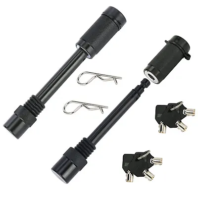 $31.99 • Buy 1/2  And 5/8  Set Trailer Hitch Lock Pin W/ 3-1/2  Span, 2 Safety Clips, 10 O