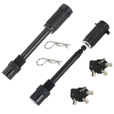 $31.99 • Buy 1/2  And 5/8  Set Trailer Hitch Lock Pin W/ 3-1/2  Span, 2 Safety Clips, 10 O