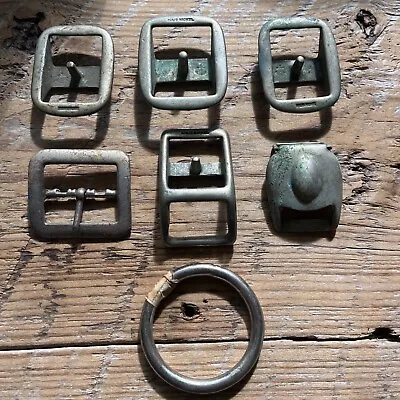 Vintage Solid Nickel Bridle Buckles Western Horse Harness Mixed Lot • $24.99