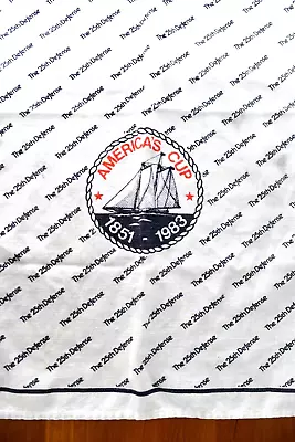 1983 America's Cup Bandanna Handkerchief Cotton Textile 14  Square Sailing Race • $10