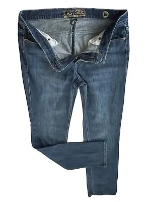 East Side Women 10 Tall Denim Jeans Inseam 33 Flex Straight Blue New York Compan • $18.57