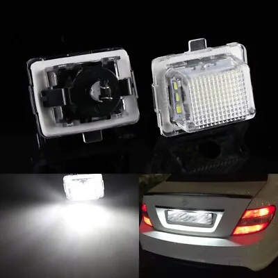 2x White LED License Plate Light For Mercedes W204 W212 W221 W222 C207 R231 C117 • $14.99