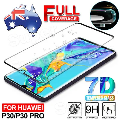 Huawei P30 P30 Pro Mate 20 Pro 5D Full Coverage Tempered Glass Screen Protector • $5.45