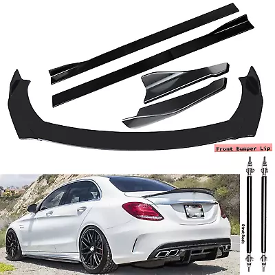 Front Rear Bumper Lips Spoiler Body Kit For Mercedes Benz W205 W204 W212 C300 • $79.99