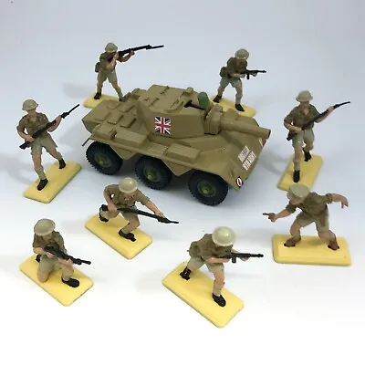 £50 • Buy Britains Deetail 8x British 8th Army WW2 Desert Soldiers & Crescent Tank!