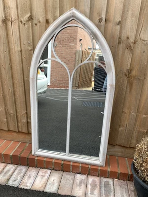 £30 • Buy Outdoor Arch Mirror Distressed Garden Gothic - Cracked Glass