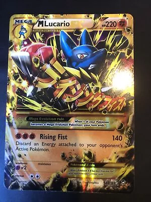 M Lucario EX 113/111 Gold Secret Rare XY Furious Fists Pokemon Card • $25