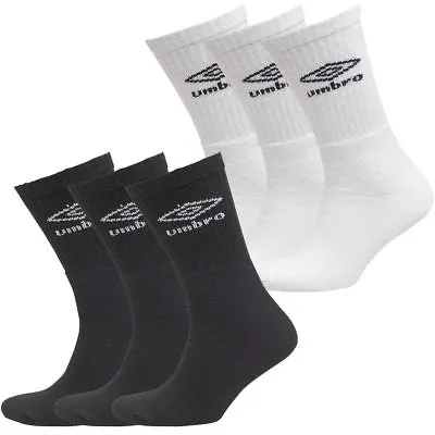 12 Pairs Men's Umbro Sport Socks Cotton Work Socks Shoe Size  6-11 • £7.99