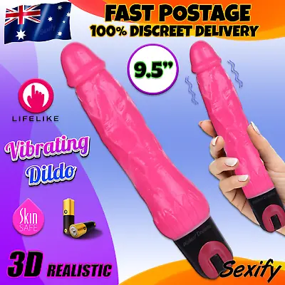 $24.95 • Buy Extra Large Vibrator Thick Dildo Big Realistic G-spot Clit Vibrating Sex Toy