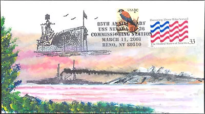 USS Nevada BB36 2001 Morrissey Cover (51772001BB36001) • $5