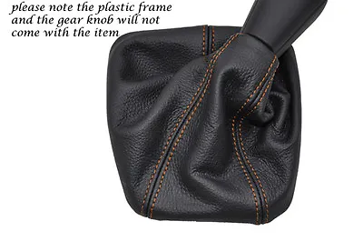 £23.38 • Buy Orange Stitching Fits Skoda Yeti 2009-2013+ Leather Gear Gaiter Only