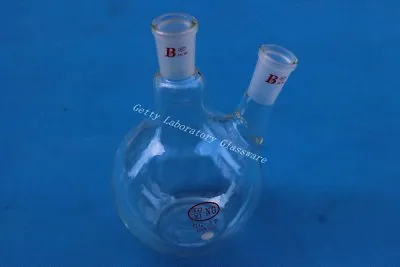 1000ml  2-neck Two-neck Lab Glass Flat Bottom Boiling Flask 24/29 • $22.94